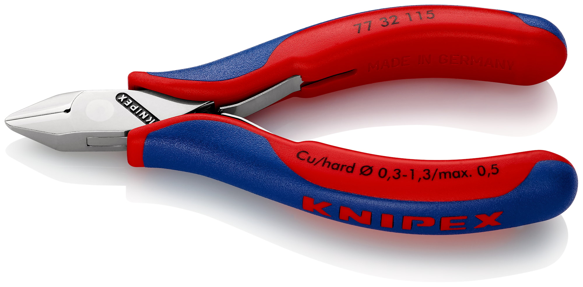 Knipex elektronik-skævbider med flerkomponent greb spids 115 mm