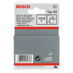 Bosch hæfteklammer type 53 11,4 x 0,74 x 8 mm 1000 stk