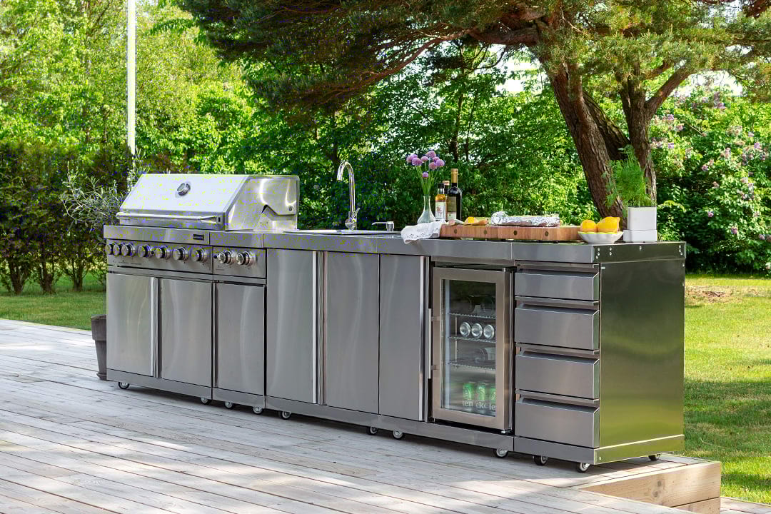 Myoutdoorkitchen Stainless Collection Oregon fritstående udekøkken rustfri