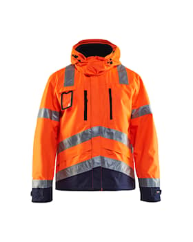 Blåkläder High Vis Skaljakke - High Vis Orange/Marineblå - XL