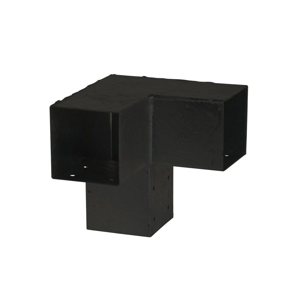 Plus Cubic dobbelt hjørnebeslag sort pulverlakeret 20 x 20 cm