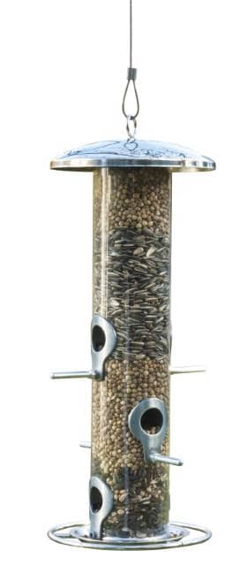 Care Bird foderautomat rustfri til frø 14 x 38 cm