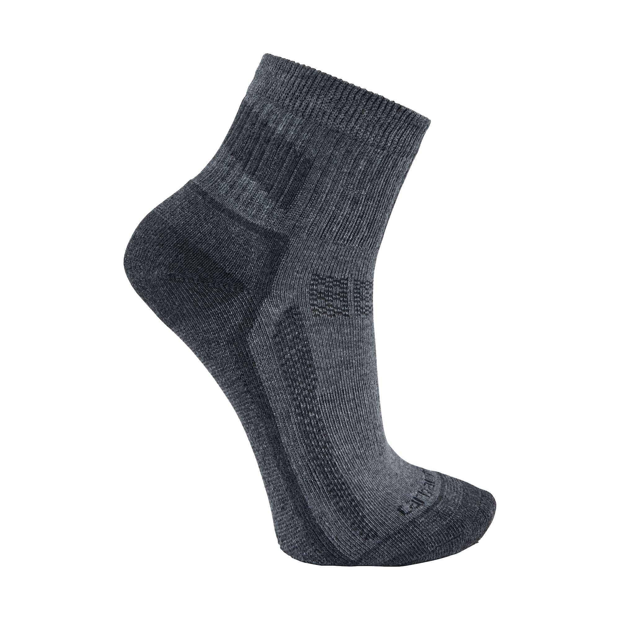 Carhartt Force Midweight Quarter Socks 3-Pack Men's Charcoal XL