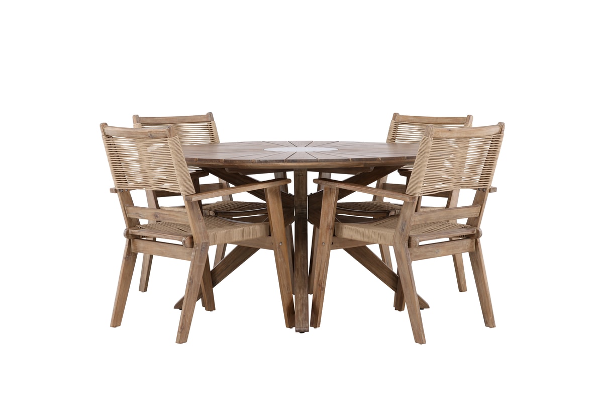 Venture Design Rosario & Peter møbelsæt med bord og 6 stole