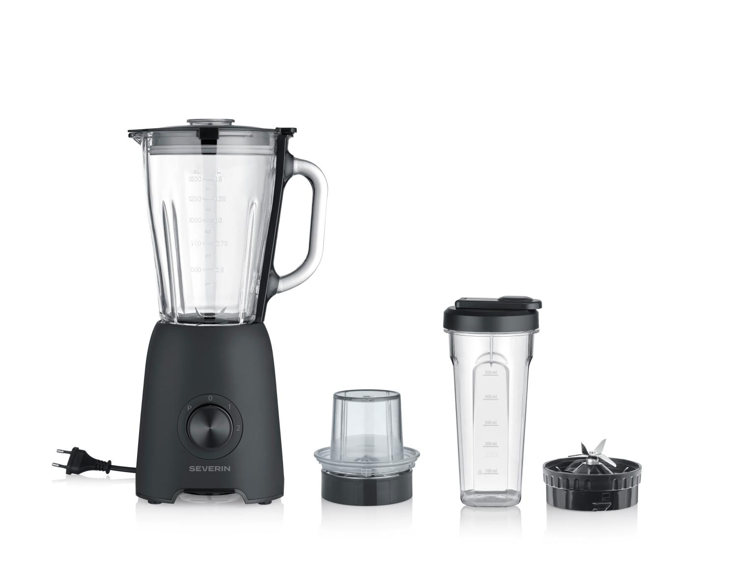 Severin Mix&Go SM 3724 blender med glaskande 1,5L 600W