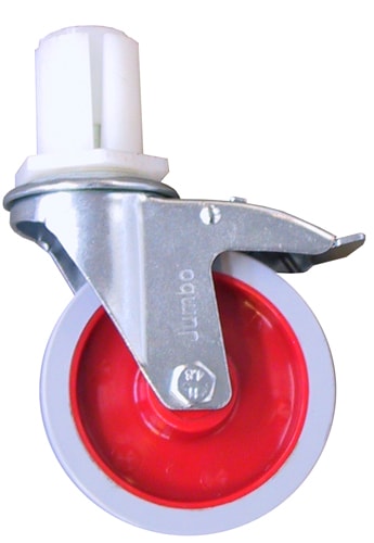 Jumbo hjul ø 12,5 cm med bremse til rullestillads1400125