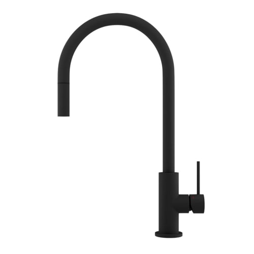 Primy Steel Accent Coal køkkenarmatur i mat sort