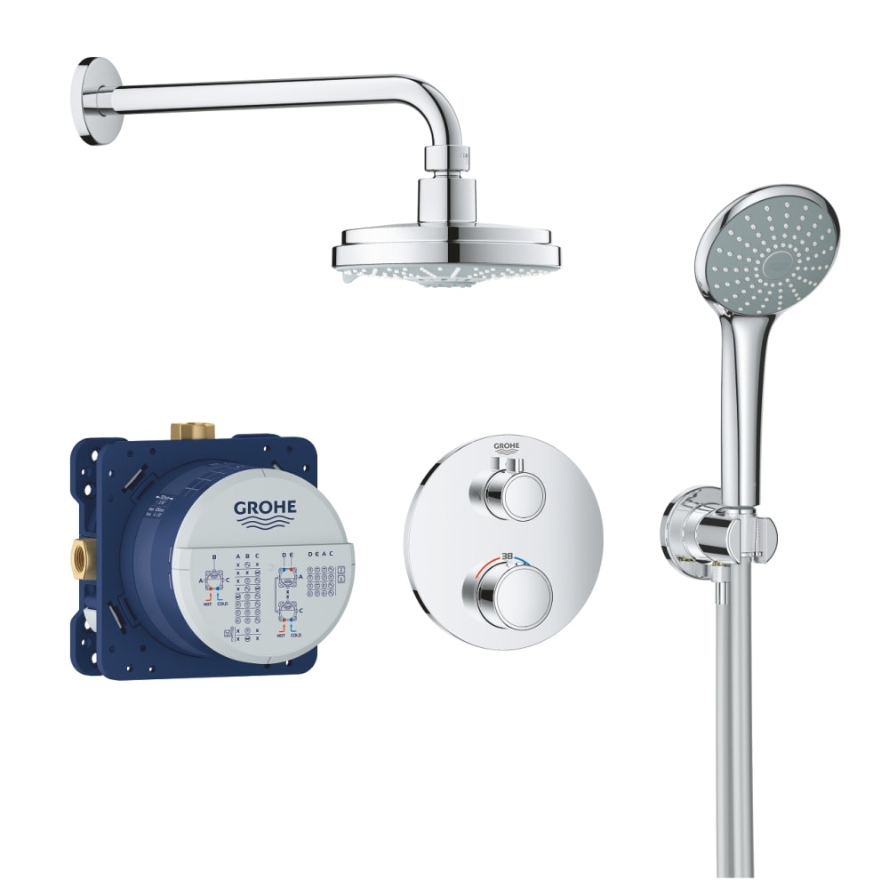 Grohe Perfekt Rainshower Cosmopolitan 160 brusesystem til indbygning