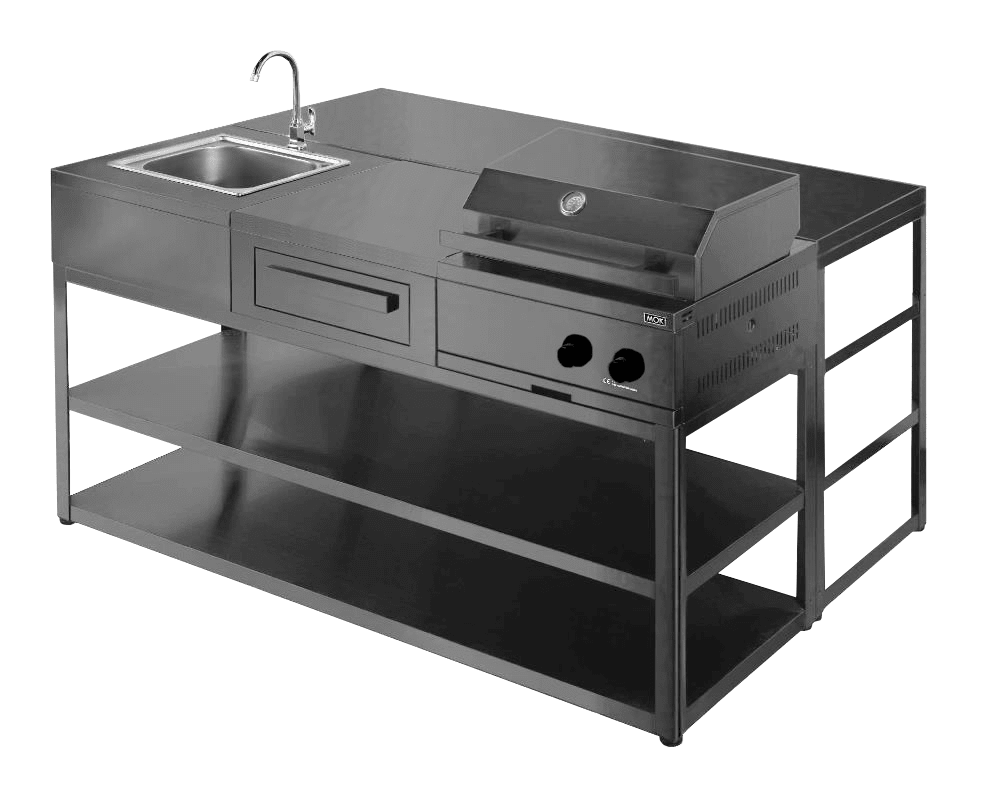 Myoutdoorkitchen Nordic Line Stavanger fritstående udekøkken sort