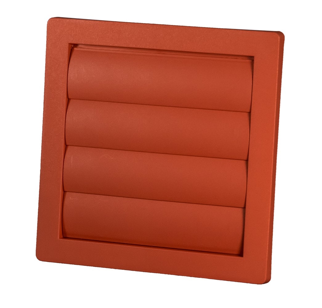 DUKA Lamelventil type 70/10C Rød 180 x 180 mm /100 mm