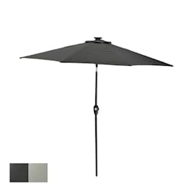Venture Design Sabal parasol i grå med LED lys 270 cm