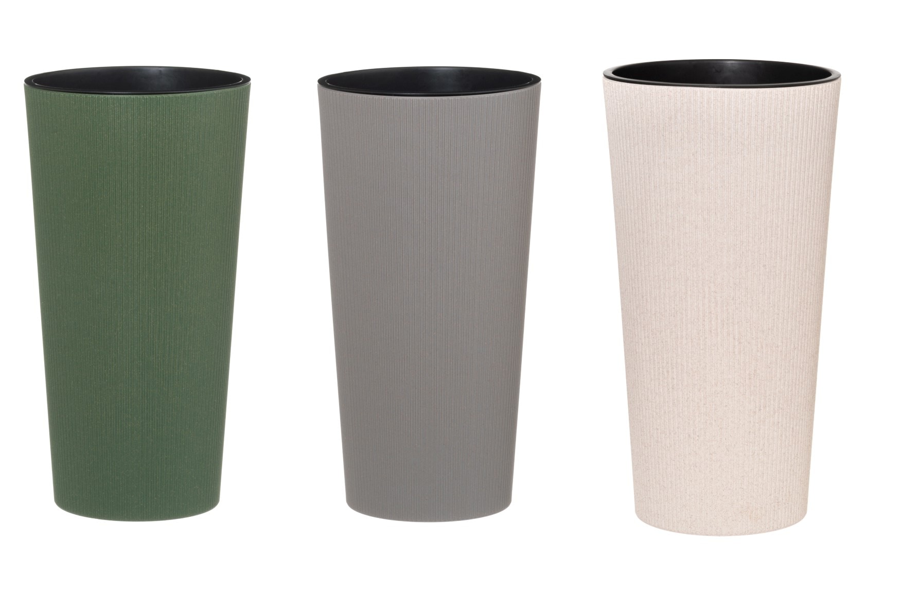4Living Lilia Eco blomsterkrukke lys grå 30 x 30 x 57 cm - Potter, Havedyrkning
