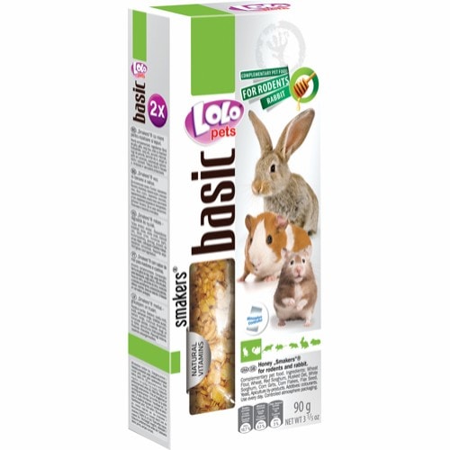 Lolo Pets Basic Smakers frøstænger til gnaver/kanin honning 2 stk.