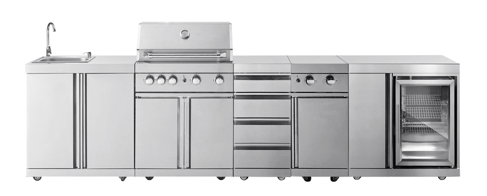 Myoutdoorkitchen Stainless Collection Michigan fritstående udekøkken rustfri