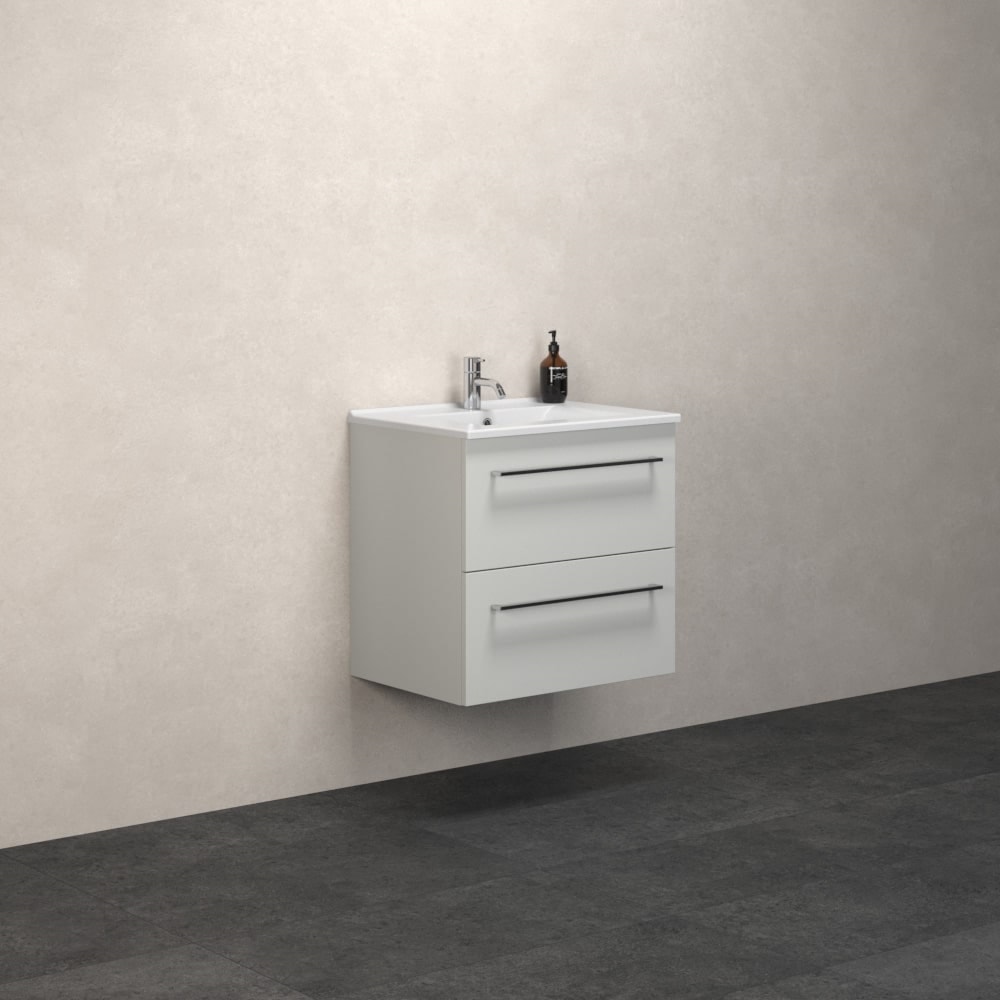 Scanbad Multo vaskeskab 121 cm varm eg Amber vask 2 skuffer