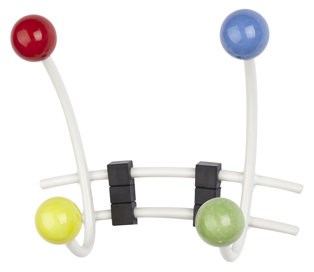 Millex Harlekin knagerække 6 kroget krom/multi 14 x 40 cm