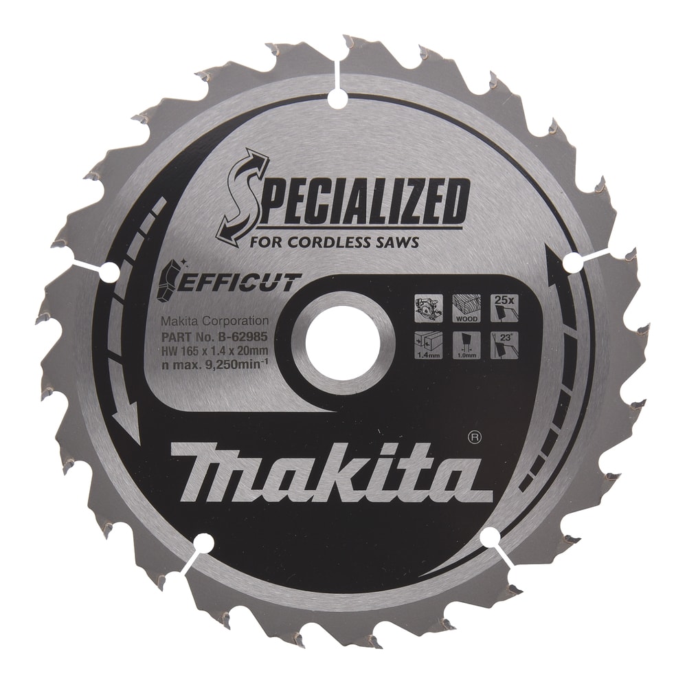 Makita KLINGE TCT 165X20MM X 25T, EFFICUT