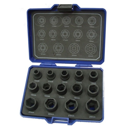 BATO krafttopsæt 1/2" 10-24 mm. med 14 deleBATO vare nr. 1902