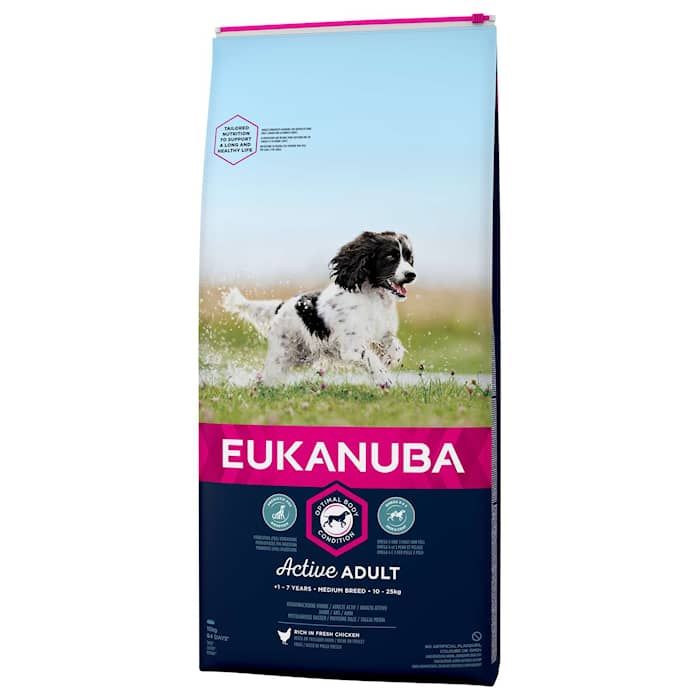 Eukanuba Adult Medium Breed Chicken hundefoder 15 kg