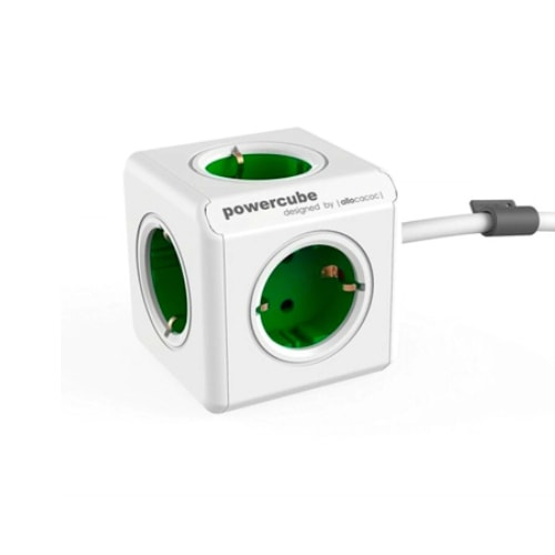 PowerCube Extended stikdåse grå 5 udtag 1,5 m