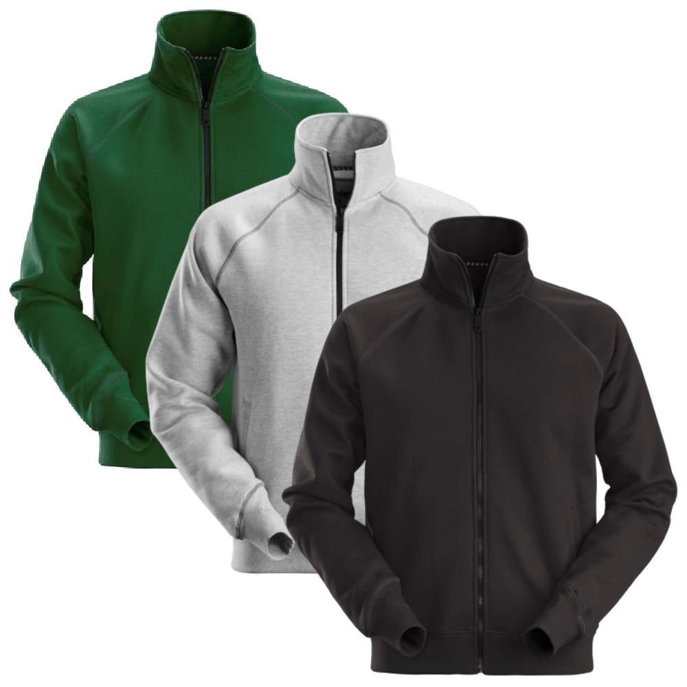 Snickers 2886 Allroundwork sweatjakke med lynlås skovgrøn str. xxxl