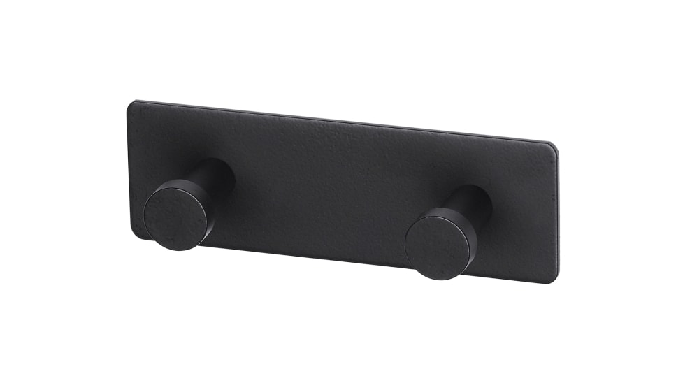 Habo 1368-2 håndklædekroge sort med 2 kroge