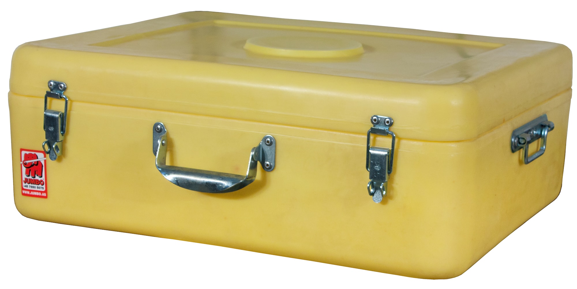 Jumbo slagfast transport- og værktøjskasse indv.mål 590 x 490 x 150 mm.