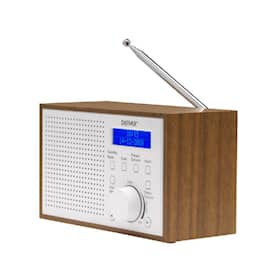 Denver DAB-46 DAB+ radio i hvid med FM, ur og alarm