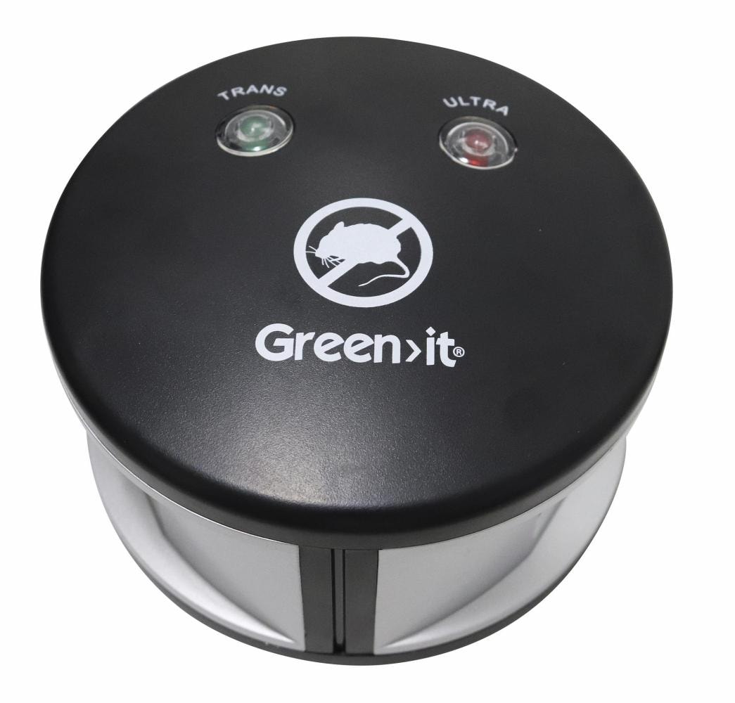 Green>it skadedyrsskræmmer med ultralyd 9V DC 550 m2