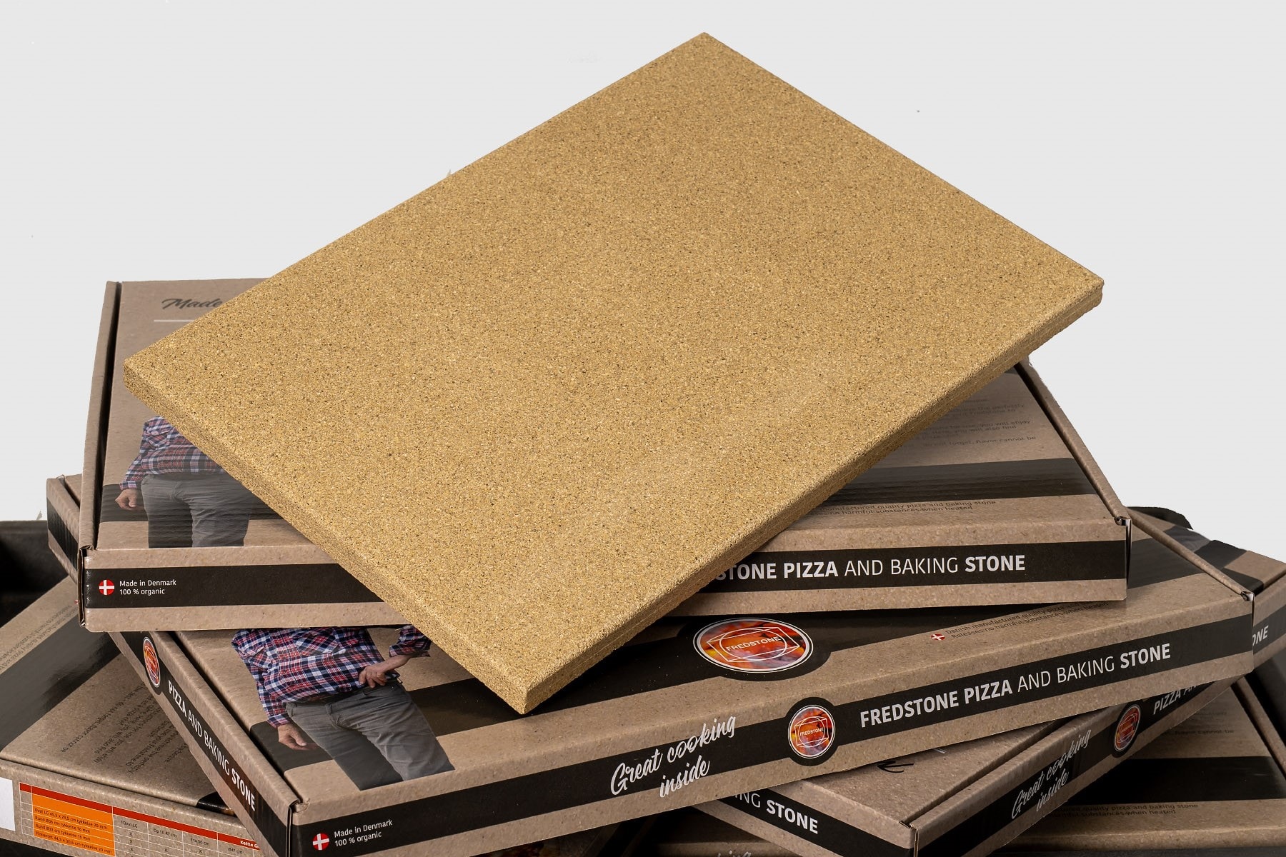 Fredstone XL bage- og pizzasten til stor grill 600 x 305 x 20 mm