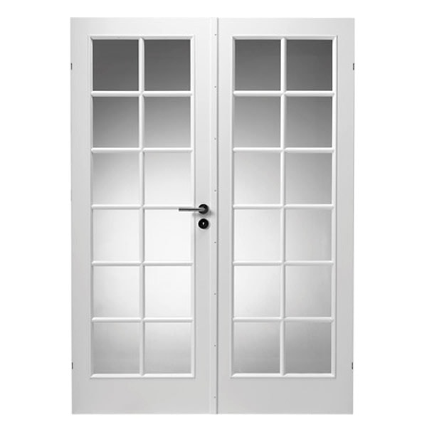 Swedoor Advance-Line Stable SP12+SP6 dobbeltdør med glas 40 mm