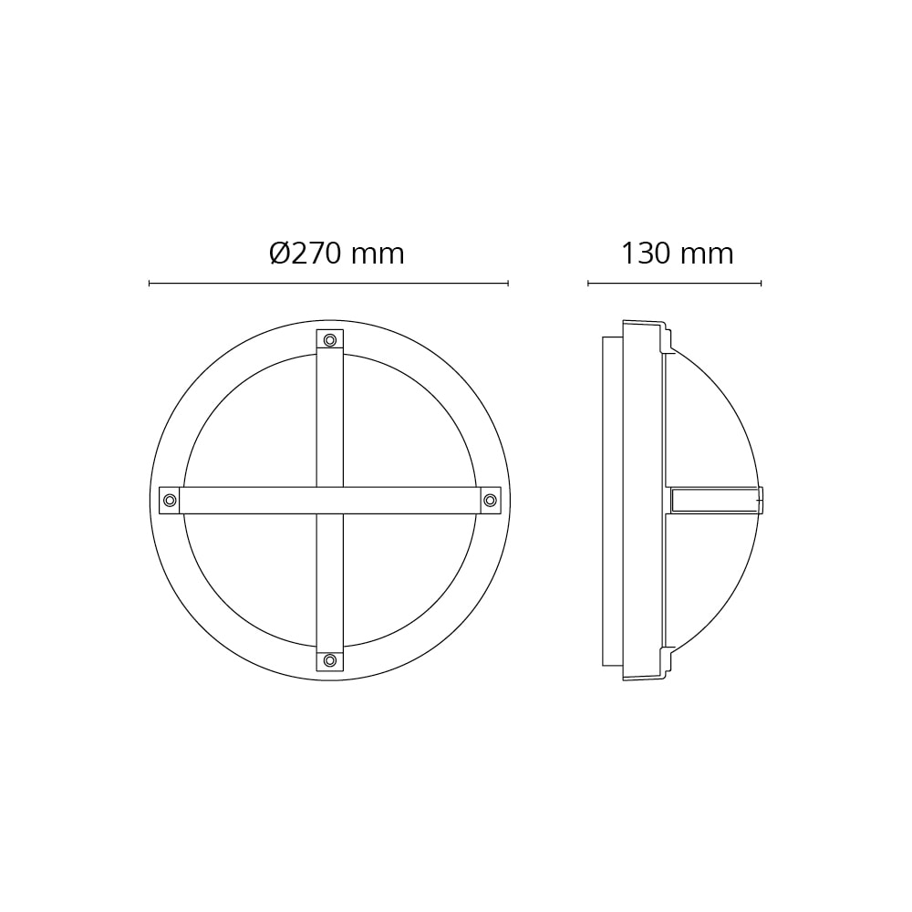 SG Solo 1100 LED væglampe i grafit med sensor 11,5W 3000K IP65 Ø27 cm