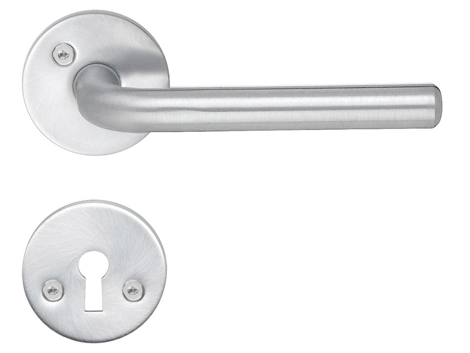 Beslagsboden B283 Spar indendørs dørgreb i børstet krom