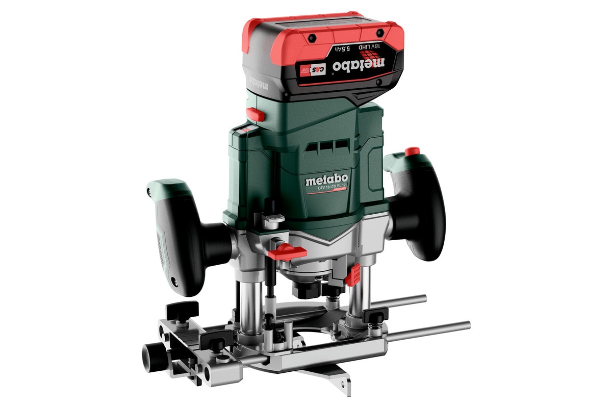 Metabo overfræser OFV 18 LTX BL 12 med 2x5,5Ah batterier og lader