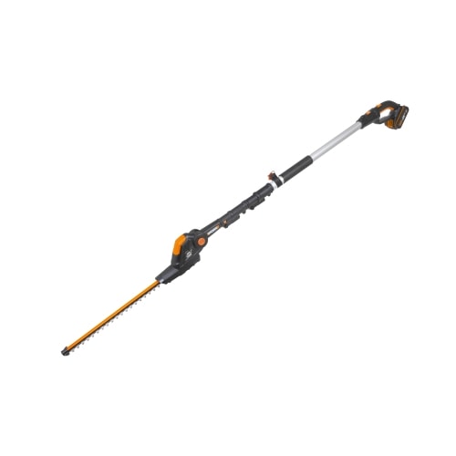 Worx 20V hækkeklipper på teleskopstang uden batteri og lader