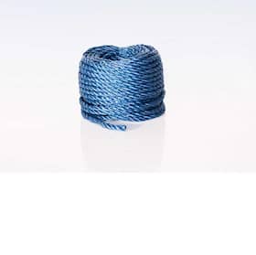 Polyreb 3-slået blå minirulle 6 mm x 20 meter
