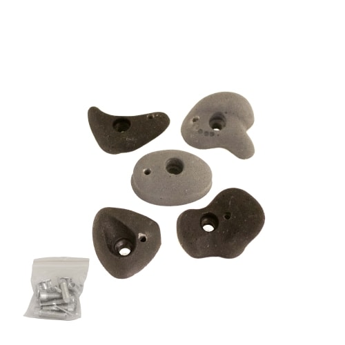 Nordic Play klatresten i sort/grå polyresin inkl. skruer 5 stk.