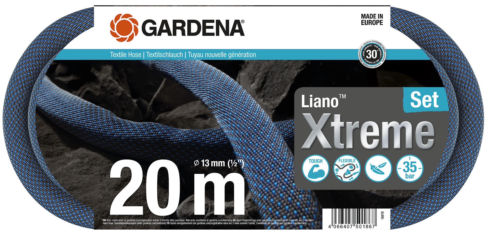 Gardena Tekstilslange Liano™ Xtreme