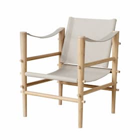 Cinas Noble Safari stol i lyst træ/melange canvas 59 x 61 x 79 cm