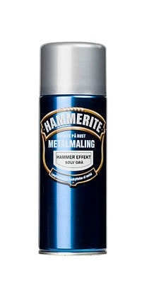 Hammerite effekt metalmaling i sølv.Spraydåse med 400 ml.