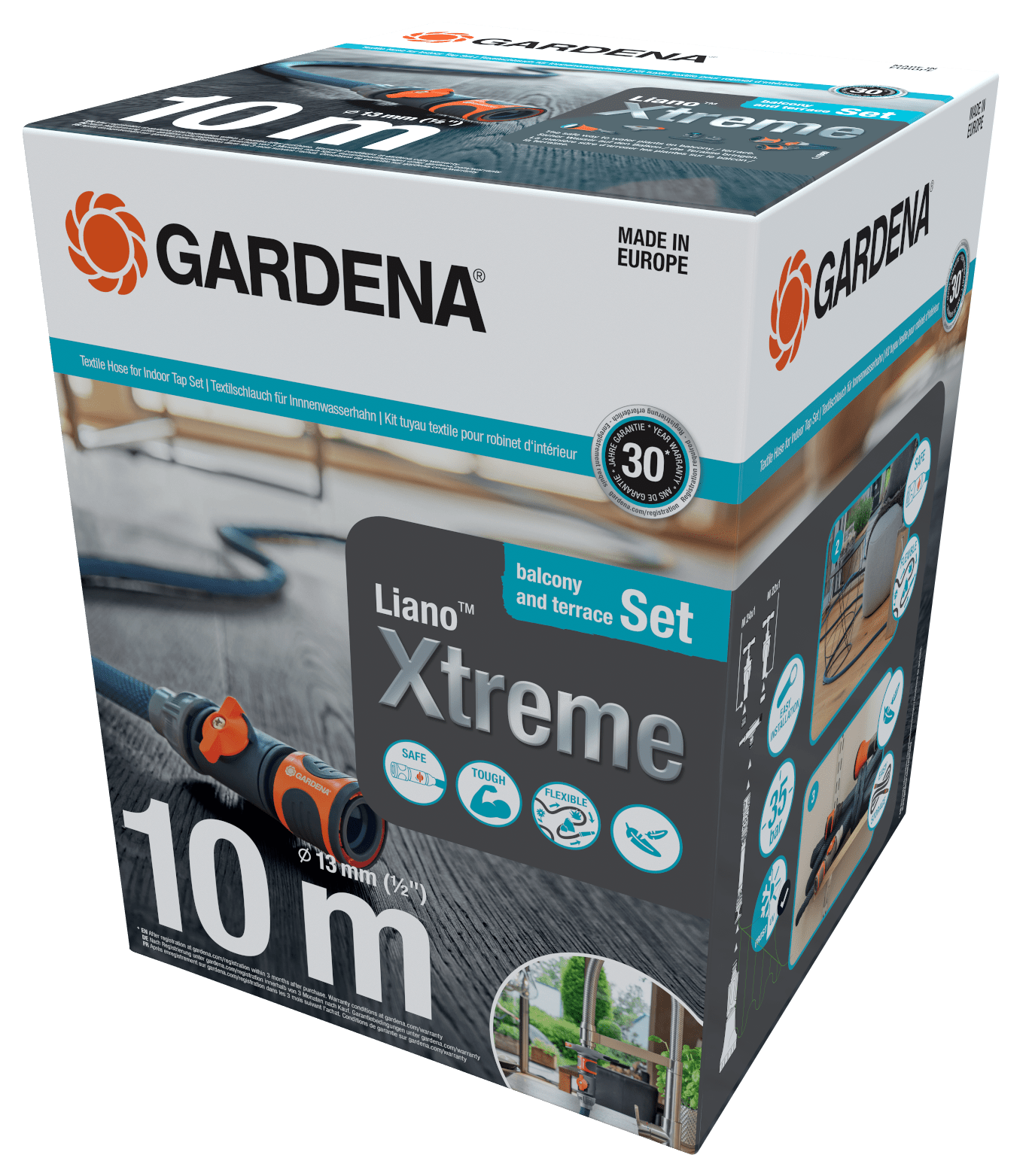Gardena Tekstilslange Liano™ Xtreme 10m sæt