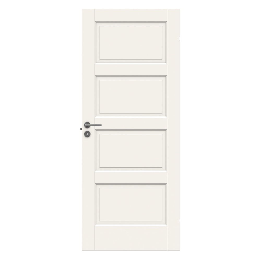 Swedoor Craft 04L, 40 mm massiv hvid fyldningsdør 92,5x194 cm (10x20)
