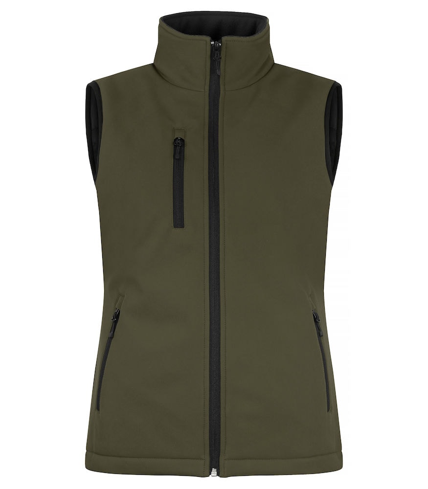 Clique Padded Softshell Vest Ladies Dimgrøn M