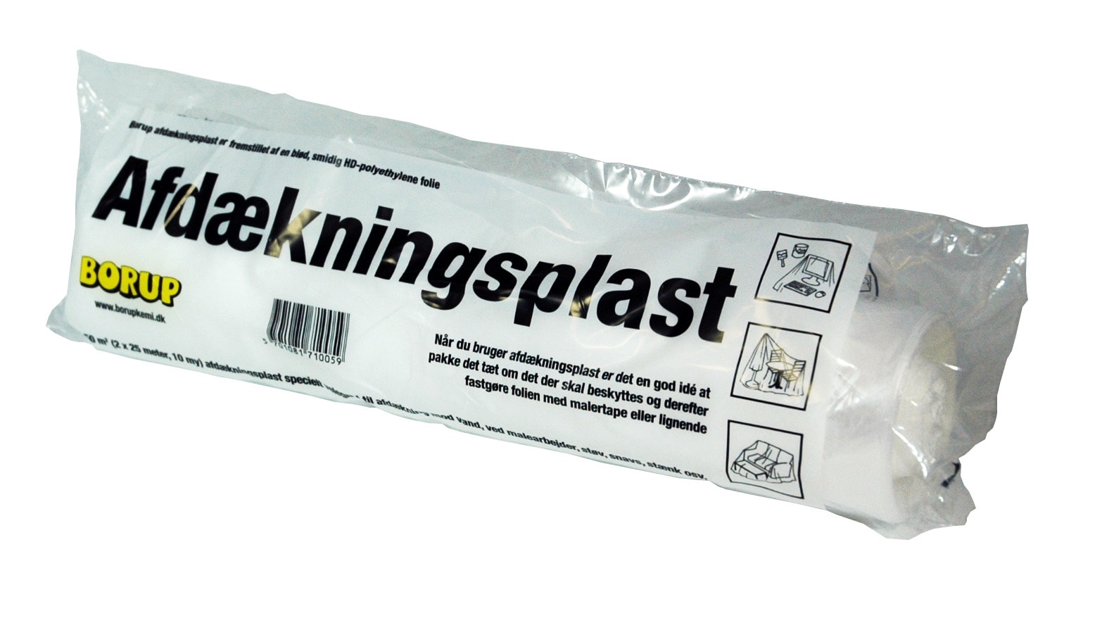 Borup afdækningsplast 10my 2 x 25M