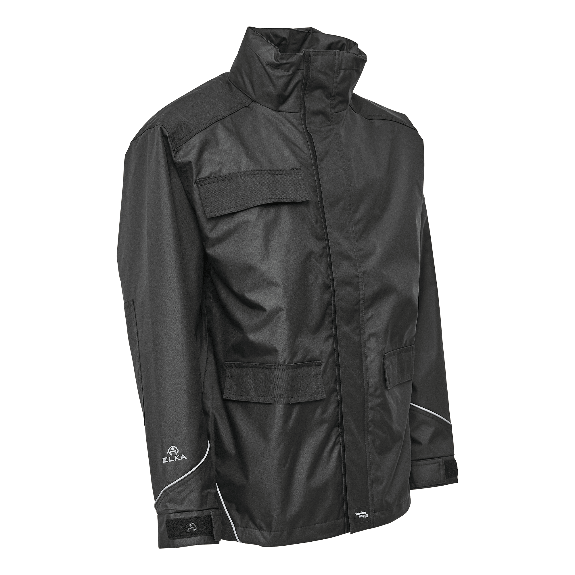 Elka Working Xtreme Oxford regnjakke - Sort - 5XL