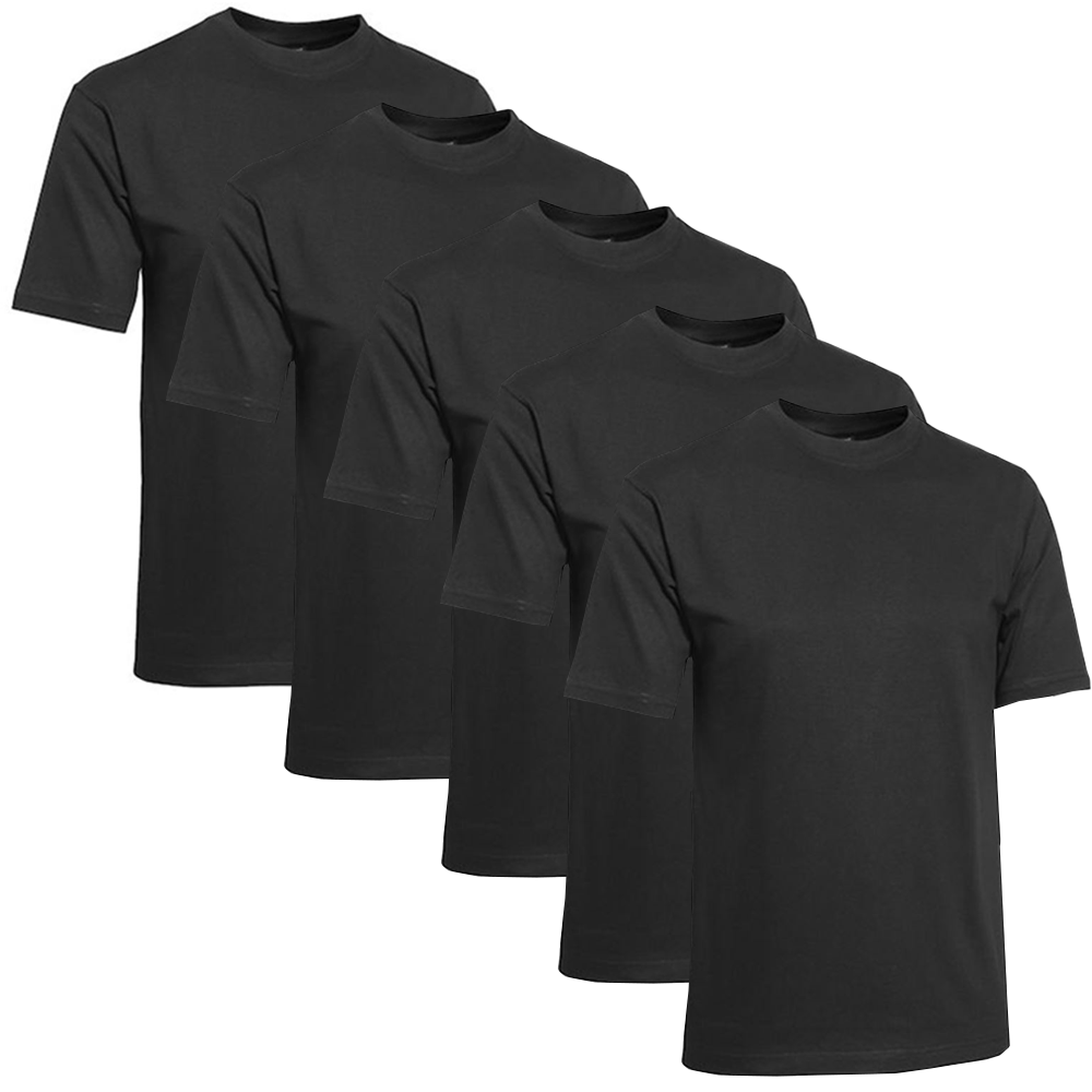 Clique T-shirt Herre 5-pack Sort