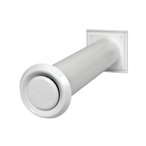 DUKA komplet murventil type 100 hvid