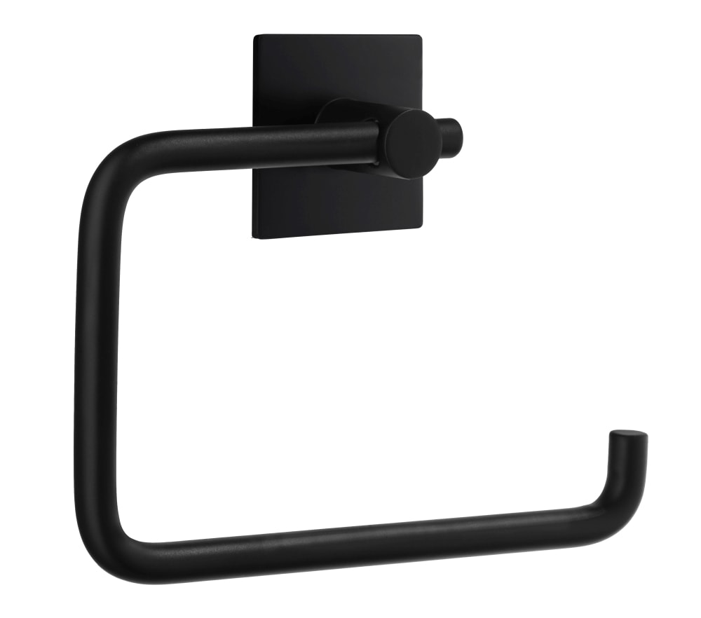 Beslagsboden 1132 toiletpapirholder selvklæbende sort rustfri