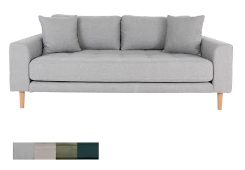 House Nordic Lido 2,5-personers sofa mørkegrøn velour m/2 puder og træben HN1006