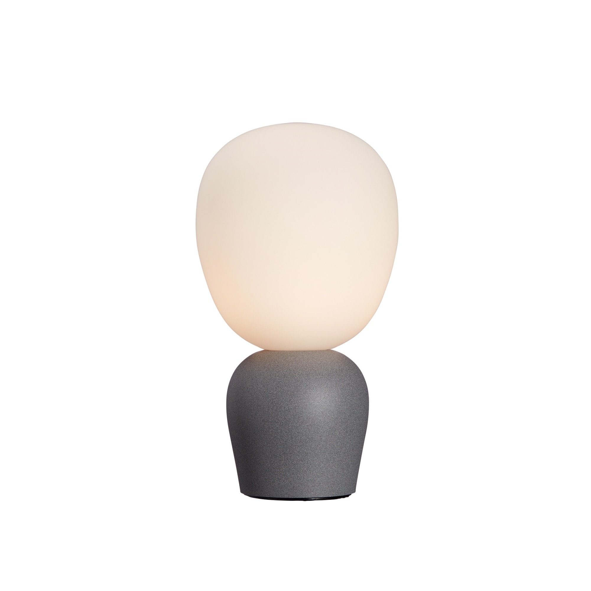 Belid Buddy bordlampe i sort struktur/opal H 33,5 cm G9